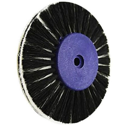 Щетка из натуральной щетины трехрядная 85х22.5мм черная с бязевыми прослойками Songjiang Sheshan 3V802BE Blue