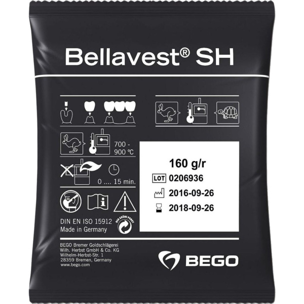 Bellavest SH паковочная масса 80х160г BEGO