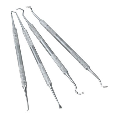 Набор инструментов для снятия зубных отложений 4шт