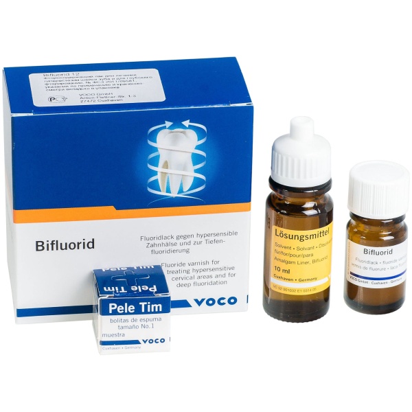 Бифлюорид (Bifluorid) фторлак 4г растворитель 10мл VOCO 1035