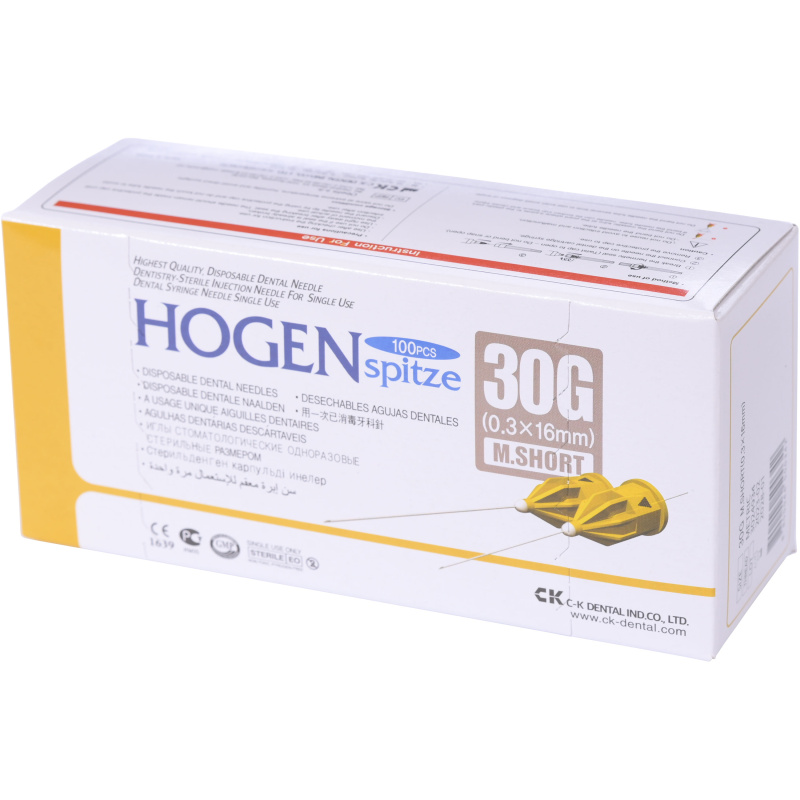 Иглы карпульные Hogen Spitze 30G 0.3x16мм 100шт C-K Dental
